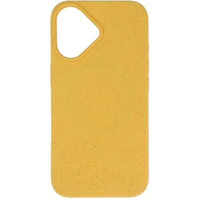 Coque écologique jaune MagSafe pour iPhone 16 Hurtel - Publicité Coque écologique jaune MagSafe pour iPhone 16 Hurtel - Publicité