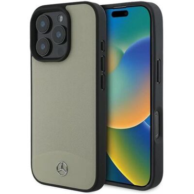 Coque Mercedes pour iPhone 16 Pro Max - Cuir texturé et lisse - Publicité Coque Mercedes pour iPhone 16 Pro Max - Cuir texturé et lisse - Publicité
