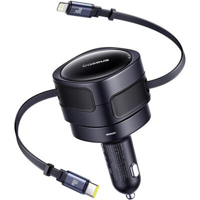 Baseus Enjoyment Max Car Charger C+L Cables 60W Cosmic Black, Adaptateur pour véhicule, Noir - Publicité Baseus Enjoyment Max Car Charger C+L Cables 60W Cosmic Black, Adaptateur pour véhicule, Noir - Publicité