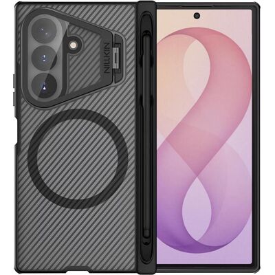 Nillkin CamShield Prop Magnetic Pen Slot (lentille transparente) Coque arrière pour Samsung Galaxy Z Fold 8 (Samsung Galaxy Z Fold8 Ultra), Coque pour téléphone portable, Transparent, Noir - Publicité Nillkin CamShield Prop Magnetic Pen Slot (lentille transparente) Coque arrière pour Samsung Galaxy Z Fold 8 (Samsung Galaxy Z Fold8 Ultra), Coque pour téléphone portable, Transparent, Noir - Publicité