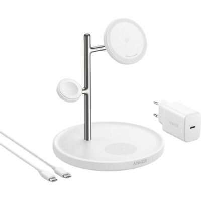 Chargeur sans fil Anker MagGo - Charge rapide 15W - Blanc - Publicité Chargeur sans fil Anker MagGo - Charge rapide 15W - Blanc - Publicité