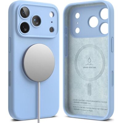 Ringke - Étui en silicone MagSafe - iPhone 18 Pro - Bleu clair (Apple iPhone 18 Pro), Coque pour téléphone portable, Bleu - Publicité Ringke - Étui en silicone MagSafe - iPhone 18 Pro - Bleu clair (Apple iPhone 18 Pro), Coque pour téléphone portable, Bleu - Publicité
