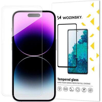 Wozinsky Verre trempé pour iPhone 16 Pro (1 pcs, Apple iPhone 16 Pro), Téléphone portable : film de protection, Transparent - Publicité Wozinsky Verre trempé pour iPhone 16 Pro (1 pcs, Apple iPhone 16 Pro), Téléphone portable : film de protection, Transparent - Publicité