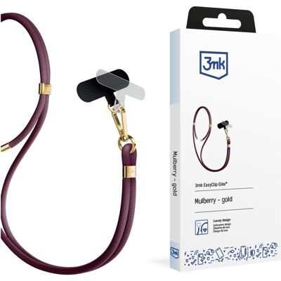 3MK EasyClip Elite Mulberry (or) Smycz do telefonu, Bandoulière pour smartphone, Or - Publicité 3MK EasyClip Elite Mulberry (or) Smycz do telefonu, Bandoulière pour smartphone, Or - Publicité