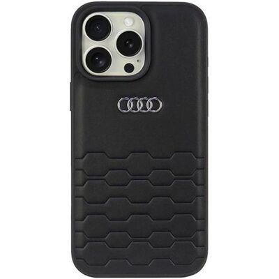 Coque en Cuir Synthétique Audi pour iPhone 16 Pro Max - Housse de Téléphone - Publicité Coque en Cuir Synthétique Audi pour iPhone 16 Pro Max - Housse de Téléphone - Publicité