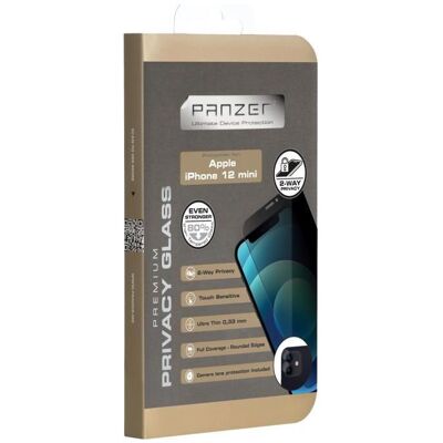 Protecteur d'écran Privacy Panzer iPhone 12 Mini - Ajustement complet, 2 voies - Publicité Protecteur d'écran Privacy Panzer iPhone 12 Mini - Ajustement complet, 2 voies - Publicité