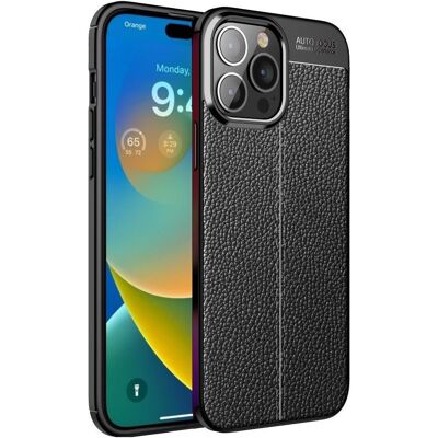 Screenguard Apple iPhone 14 Pro Max Housse en cuir Design TPU Cover (Apple iPhone 14 Pro Max), Coque pour téléphone portable, Noir - Publicité Screenguard Apple iPhone 14 Pro Max Housse en cuir Design TPU Cover (Apple iPhone 14 Pro Max), Coque pour téléphone portable, Noir - Publicité