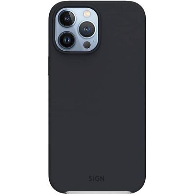 Coque en silicone liquide noire SiGN pour iPhone 13 Pro - Publicité Coque en silicone liquide noire SiGN pour iPhone 13 Pro - Publicité
