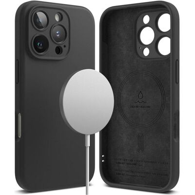 Ringke - Silicone Magnetic MagSafe - iPhone 16 Pro Max - Black (Apple iPhone 16 Pro Max), Coque pour téléphone portable, Noir - Publicité Ringke - Silicone Magnetic MagSafe - iPhone 16 Pro Max - Black (Apple iPhone 16 Pro Max), Coque pour téléphone portable, Noir - Publicité