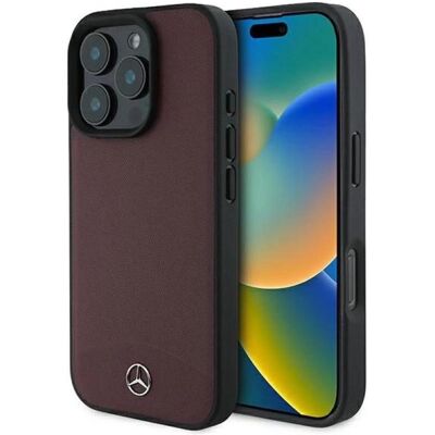 Coque Rigide en Cuir MagSafe Mercedes iPhone 16 Pro - Smartphone - Publicité Coque Rigide en Cuir MagSafe Mercedes iPhone 16 Pro - Smartphone - Publicité