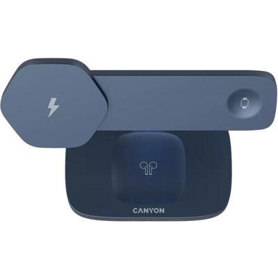 Station de charge sans fil Canyon Hexagon 310 3-en-1 Gris/Bleu - Chargeur sans fil - Publicité Station de charge sans fil Canyon Hexagon 310 3-en-1 Gris/Bleu - Chargeur sans fil - Publicité