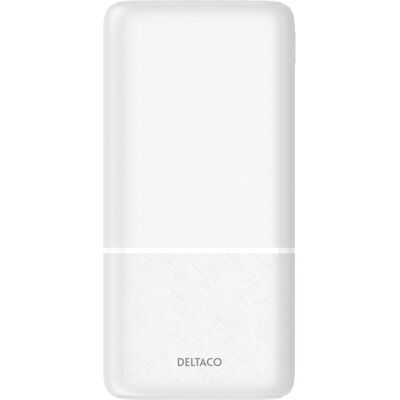 Deltaco Powerbank 20 000 mAh - Blanc - Powerbank - Publicité Deltaco Powerbank 20 000 mAh - Blanc - Powerbank - Publicité