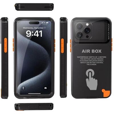OEM Case universal for sports Waterproof case SHELLBOX AIRBOX 6.7 universal black (Apple iPhone 16 Pro Max), Coque pour téléphone portable, Noir - Publicité OEM Case universal for sports Waterproof case SHELLBOX AIRBOX 6.7 universal black (Apple iPhone 16 Pro Max), Coque pour téléphone portable, Noir - Publicité
