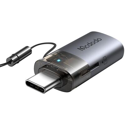 Mcdodo - 2-in-1 USB-A auf Typ-C Adapter mit TF-Kartenleser (USB-C, MicroDot, USB-A), Adaptateur pour appareils mobiles, Noir - Publicité Mcdodo - 2-in-1 USB-A auf Typ-C Adapter mit TF-Kartenleser (USB-C, MicroDot, USB-A), Adaptateur pour appareils mobiles, Noir - Publicité