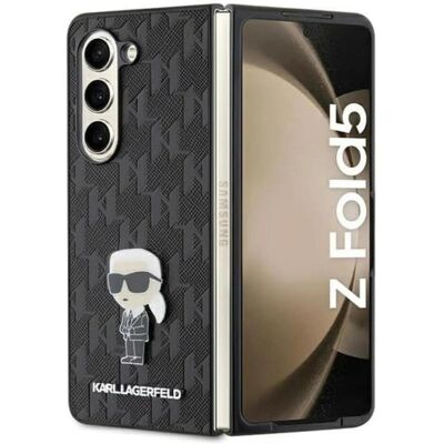Housse Karl Lagerfeld Galaxy Z Fold5 - Monogramme Saffiano - Noir - Publicité Housse Karl Lagerfeld Galaxy Z Fold5 - Monogramme Saffiano - Noir - Publicité