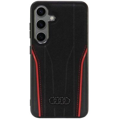 Coque Rigide en Cuir Authentique Audi MagSafe S24 S921 Noir-Rouge - Étui Téléphone - Publicité Coque Rigide en Cuir Authentique Audi MagSafe S24 S921 Noir-Rouge - Étui Téléphone - Publicité