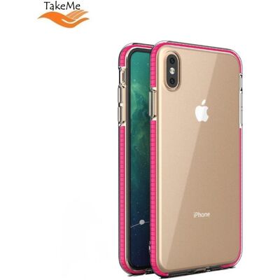 iLike Apple iPhone XS MAX étui en silicone (Apple iPhone XS Max), Coque pour téléphone portable, Transparent, Pink - Publicité iLike Apple iPhone XS MAX étui en silicone (Apple iPhone XS Max), Coque pour téléphone portable, Transparent, Pink - Publicité