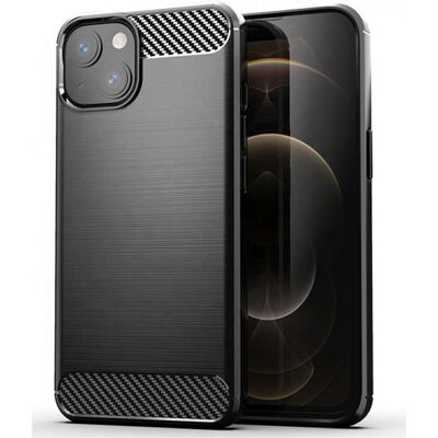 Screenguard Apple iPhone 13 Étui en carbone brossé TPU souple (Apple iPhone 13), Coque pour téléphone portable, Noir - Publicité Screenguard Apple iPhone 13 Étui en carbone brossé TPU souple (Apple iPhone 13), Coque pour téléphone portable, Noir - Publicité