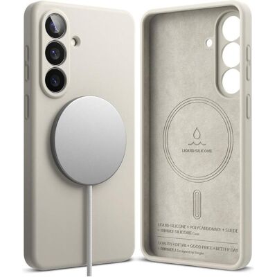 Ringke - Silicone MagSafe - Samsung Galaxy S26 Plus - Stone (Samsung Galaxy S26), Coque pour téléphone portable, Gris - Publicité Ringke - Silicone MagSafe - Samsung Galaxy S26 Plus - Stone (Samsung Galaxy S26), Coque pour téléphone portable, Gris - Publicité