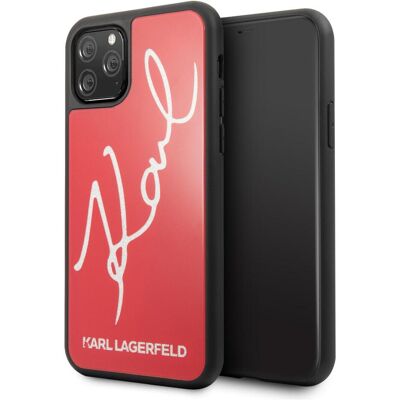 Coque iPhone 11 Pro Karl Lagerfeld - Rouge - Verre Trempé - Publicité Coque iPhone 11 Pro Karl Lagerfeld - Rouge - Verre Trempé - Publicité