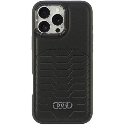 Coque Audi en Cuir Synthétique MagSafe pour iPhone 16 Pro Max - Étui - Publicité Coque Audi en Cuir Synthétique MagSafe pour iPhone 16 Pro Max - Étui - Publicité