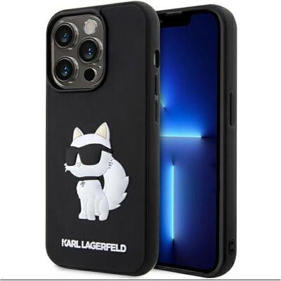 Karl Lagerfeld iPhone 14 Pro 6,1" Noir 3D Rubber Choupette - Coque de téléphone - Publicité Karl Lagerfeld iPhone 14 Pro 6,1" Noir 3D Rubber Choupette - Coque de téléphone - Publicité