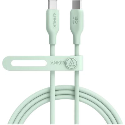 Câble USB-C à USB-C Anker 543 - 1,8 m - Vert - Publicité Câble USB-C à USB-C Anker 543 - 1,8 m - Vert - Publicité