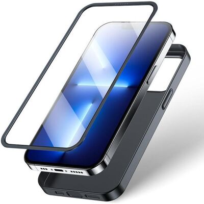 Coque complète Joyroom pour iPhone 13 Pro Max en noir - Publicité Coque complète Joyroom pour iPhone 13 Pro Max en noir - Publicité
