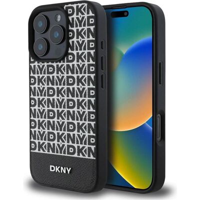 Coque de protection DKNY pour iPhone 16 Pro - MagSafe, Noir - Publicité Coque de protection DKNY pour iPhone 16 Pro - MagSafe, Noir - Publicité