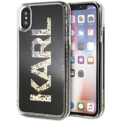 Coque Karl Lagerfeld noire pour iPhone X/XS - Design de luxe - Publicité Coque Karl Lagerfeld noire pour iPhone X/XS - Design de luxe - Publicité
