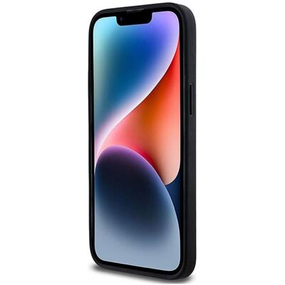Coque DKNY en Cuir Noir à Carreaux et Rayures pour iPhone 14 Pro Max - Publicité Coque DKNY en Cuir Noir à Carreaux et Rayures pour iPhone 14 Pro Max - Publicité