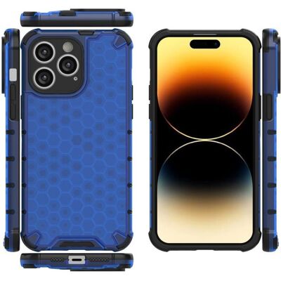 Hurtel Coque en nid d'abeille pour iPhone 14 Pro Max housse hybride blindée bleu (Apple iPhone 14 Pro Max), Coque pour téléphone portable, Bleu - Publicité Hurtel Coque en nid d'abeille pour iPhone 14 Pro Max housse hybride blindée bleu (Apple iPhone 14 Pro Max), Coque pour téléphone portable, Bleu - Publicité