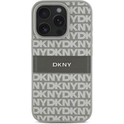 Coque DKNY pour iPhone 16 Pro Max à Motif Rayé Beige - Étui - Publicité Coque DKNY pour iPhone 16 Pro Max à Motif Rayé Beige - Étui - Publicité