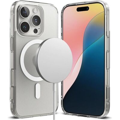 Ringke - Fusion MagSafe - iPhone 16 Pro - Matte Clear (Apple iPhone 16 Pro), Coque pour téléphone portable, Transparent - Publicité Ringke - Fusion MagSafe - iPhone 16 Pro - Matte Clear (Apple iPhone 16 Pro), Coque pour téléphone portable, Transparent - Publicité