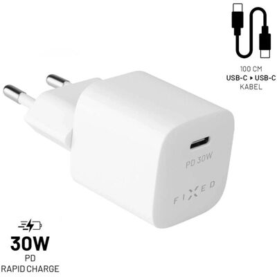 Chargeur USB-C PD 30W Fixed - Compact, Rapide, UE - Publicité Chargeur USB-C PD 30W Fixed - Compact, Rapide, UE - Publicité