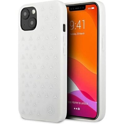 Coque dure élégante blanche Mercedes iPhone 13 mini - Publicité Coque dure élégante blanche Mercedes iPhone 13 mini - Publicité