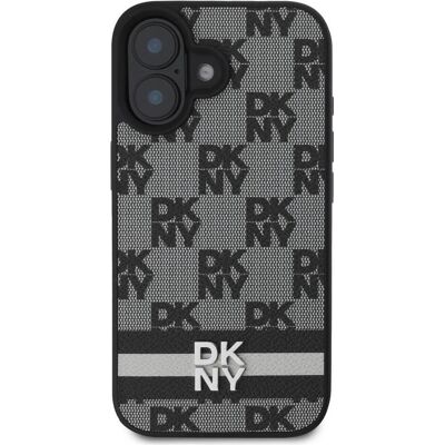 Etui DKNY pour iPhone 16 Noir à Carreaux et Rayures - Publicité Etui DKNY pour iPhone 16 Noir à Carreaux et Rayures - Publicité