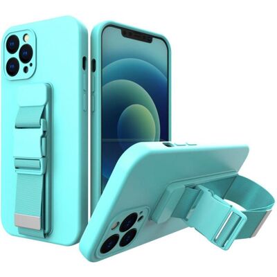 Hurtel Etui à corde étui en gel avec une chaîne sac lanyard iPhone 13 mini bleu clair (Apple iPhone 13 mini), Coque pour téléphone portable, Bleu - Publicité Hurtel Etui à corde étui en gel avec une chaîne sac lanyard iPhone 13 mini bleu clair (Apple iPhone 13 mini), Coque pour téléphone portable, Bleu - Publicité