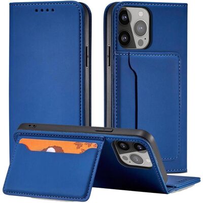 Hurtel Etui Magnet Card Case pour iPhone 14 Pro Max flip cover wallet stand blue (Apple iPhone 14 Pro Max), Coque pour téléphone portable, Bleu - Publicité Hurtel Etui Magnet Card Case pour iPhone 14 Pro Max flip cover wallet stand blue (Apple iPhone 14 Pro Max), Coque pour téléphone portable, Bleu - Publicité