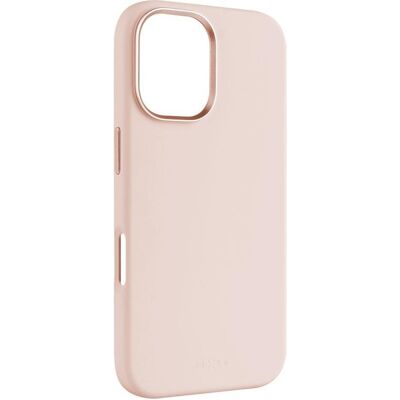Coque Fixed MagFlow Rose pour iPhone 16 - Silicone Liquide - Publicité Coque Fixed MagFlow Rose pour iPhone 16 - Silicone Liquide - Publicité