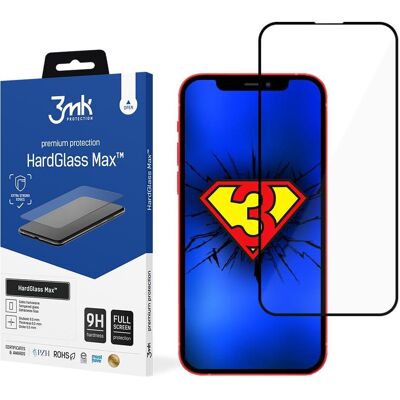 Protecteur d'écran Apple 3mk HardGlass Max pour iPhone 13 Pro Max - Noir - Publicité Protecteur d'écran Apple 3mk HardGlass Max pour iPhone 13 Pro Max - Noir - Publicité