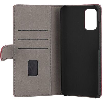 Coque en cuir pour Samsung Galaxy A02s - Rouge - Publicité Coque en cuir pour Samsung Galaxy A02s - Rouge - Publicité