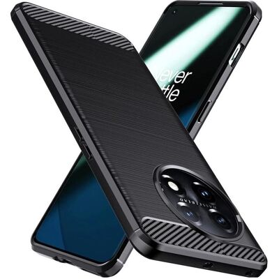Screenguard Étui en TPU souple carbone brossé (OnePlus 11), Coque pour téléphone portable, Noir - Publicité Screenguard Étui en TPU souple carbone brossé (OnePlus 11), Coque pour téléphone portable, Noir - Publicité