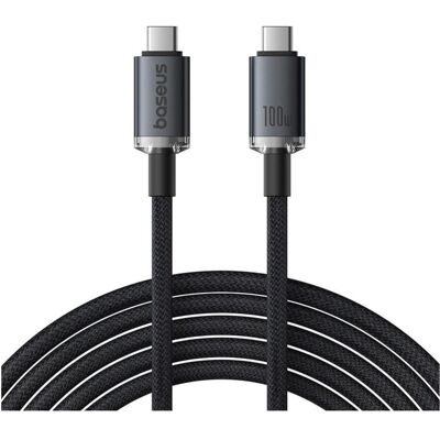 Baseus Crystal Shine USB3.2 Full-Featured Fast-Charging Data Cable USB-C to USB-C 100W 1.5m 20Gb Clu (1.50 m, 100 W), Câble USB - Publicité Baseus Crystal Shine USB3.2 Full-Featured Fast-Charging Data Cable USB-C to USB-C 100W 1.5m 20Gb Clu (1.50 m, 100 W), Câble USB - Publicité