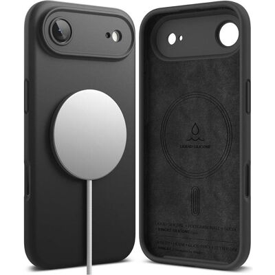 Ringke - Silicone Magnetic MagSafe - iPhone 17 Air - Black (Apple iPhone 17), Coque pour téléphone portable, Noir - Publicité Ringke - Silicone Magnetic MagSafe - iPhone 17 Air - Black (Apple iPhone 17), Coque pour téléphone portable, Noir - Publicité
