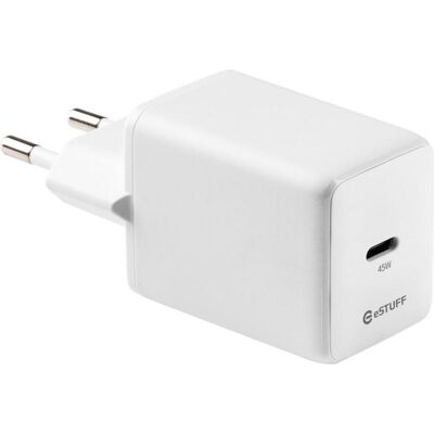 eSTUFF INFINITE (GRS) USB-C Charger (45 W, 1 portion), Chargeur USB, Blanc - Publicité eSTUFF INFINITE (GRS) USB-C Charger (45 W, 1 portion), Chargeur USB, Blanc - Publicité