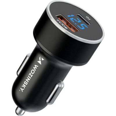 Chargeur auto Wozinsky WDCCAC - USB-C & USB-A - 36W - Noir - Publicité Chargeur auto Wozinsky WDCCAC - USB-C & USB-A - 36W - Noir - Publicité