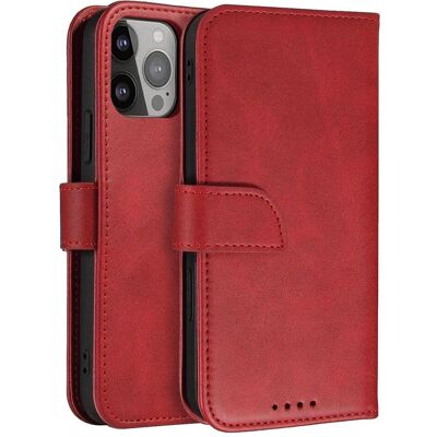 PhoneLook Fourre Flip cuir avec rabat magnétique (Samsung Galaxy S25+), Coque pour téléphone portable, Rouge - Publicité PhoneLook Fourre Flip cuir avec rabat magnétique (Samsung Galaxy S25+), Coque pour téléphone portable, Rouge - Publicité
