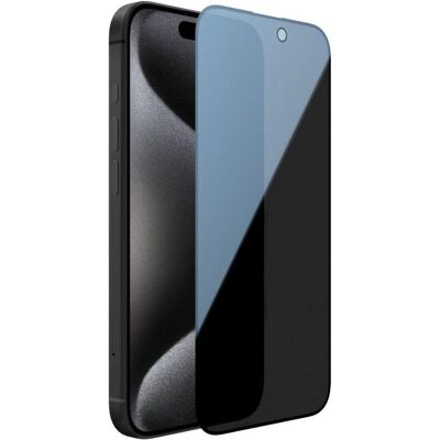 Protecteur d'écran en verre trempé avec confidentialité pour iPhone 15 Pro Max - Résistant aux chocs - Publicité Protecteur d'écran en verre trempé avec confidentialité pour iPhone 15 Pro Max - Résistant aux chocs - Publicité