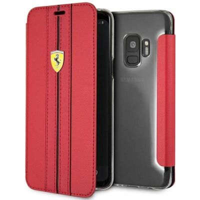Coque en Cuir Rouge Ferrari Urbaine pour Samsung G960 S9 - Publicité Coque en Cuir Rouge Ferrari Urbaine pour Samsung G960 S9 - Publicité